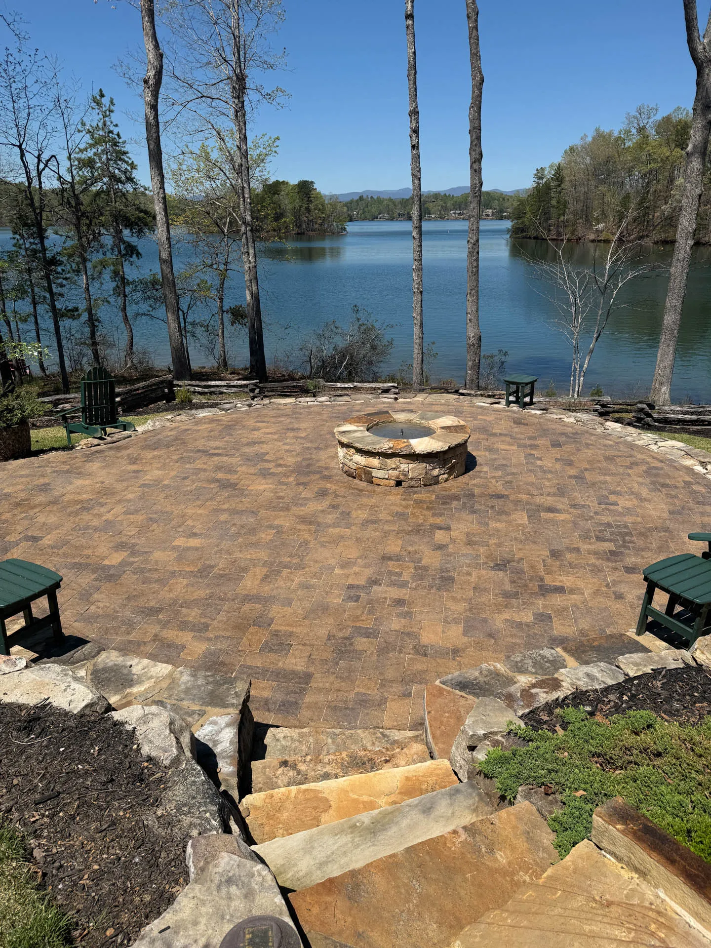 Stone Outdoor Fireplace