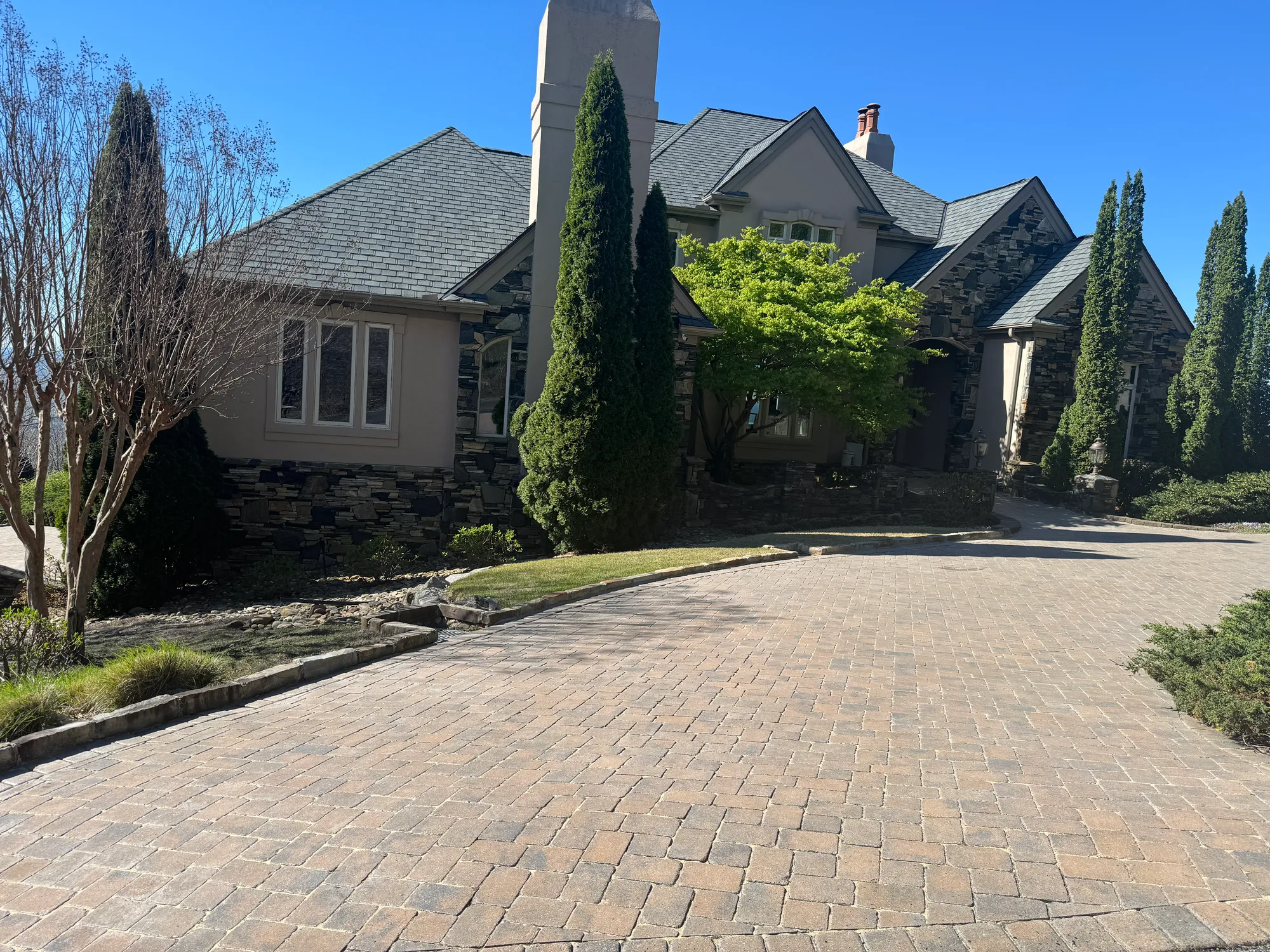 Glassy Paver Sealing Before
