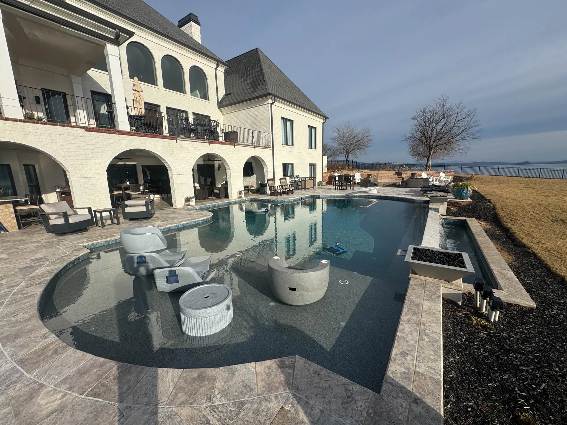 Travertine Pool Deck